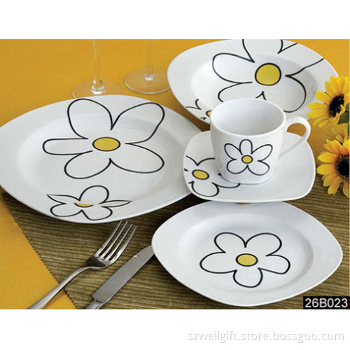 Ceramic Square Dinner Set 20PCS (SET26B023)